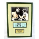 THE SUPER FIGHT; an original ticket to the computerised fight of Muhammad Ali vs Rock Marciano,