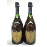 CHAMPAGNE; two bottles of Moët & Chandon Cuvée Dom Pérignon Champagne 1962 and 1966 vintages (2).