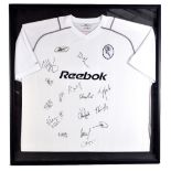 BOLTON WANDERERS FC; a replica home shirt with various signatures including Kevin Nolan and Henrik