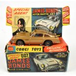 CORGI; a boxed 261 James Bond Aston Martin D.B.5 with pictorial card display, two internal figures