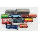 CORGI; approximately thirty-five boxed trams, buses and coaches including Tram Lines and Original