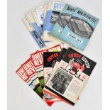 MANCHESTER UNITED AND MANCHESTER CITY; a group of Manchester United programmes from 1958 to 1969 (