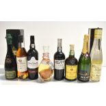 SPIRITS; a mixed group including Clos Martin Folle Blanche 15 Years of Age Armagnac, Graham's LBV