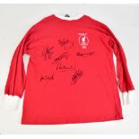 LIVERPOOL FC LEGENDS; a Toffs & Co retro-style cotton home shirt with embroidered logo, inscribed '