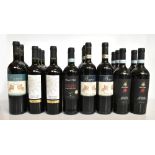 ITALY; eighteen bottles of red wine comprising Barolo 2013 (x1) and 2014 (x5), Terre Siciline Nero