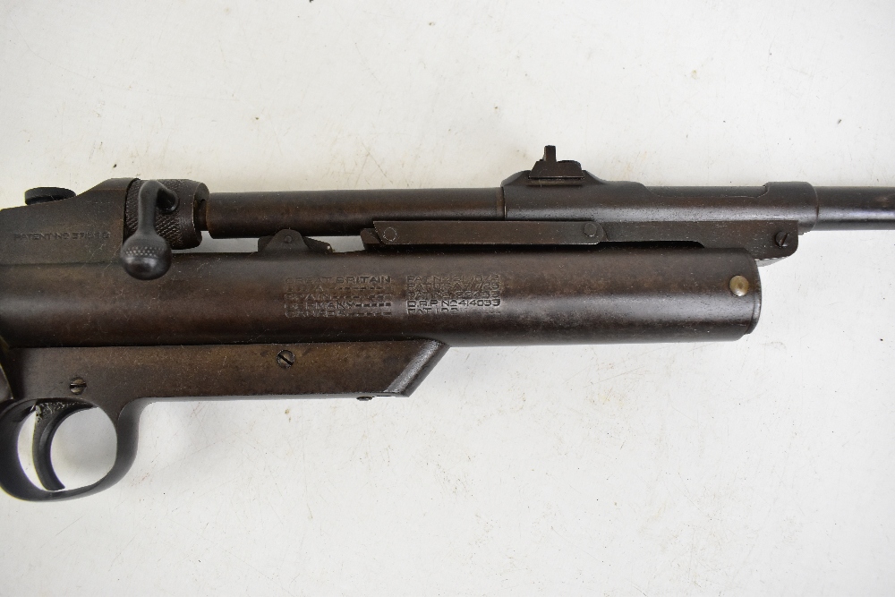WEBLEY; a ‘Service Air Rifle Mk II’, length 105cm. Additional InformationGeneral wear, scratching - Image 3 of 5
