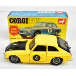 CORGI; a boxed 345 MGB G.T Competition Model in yellow and black.Additional InformationModel appears