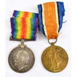 A WWI War and Victory Medal duo awarded to J.92621. R. Bucklow. SIG. BOY. R. N.Additional