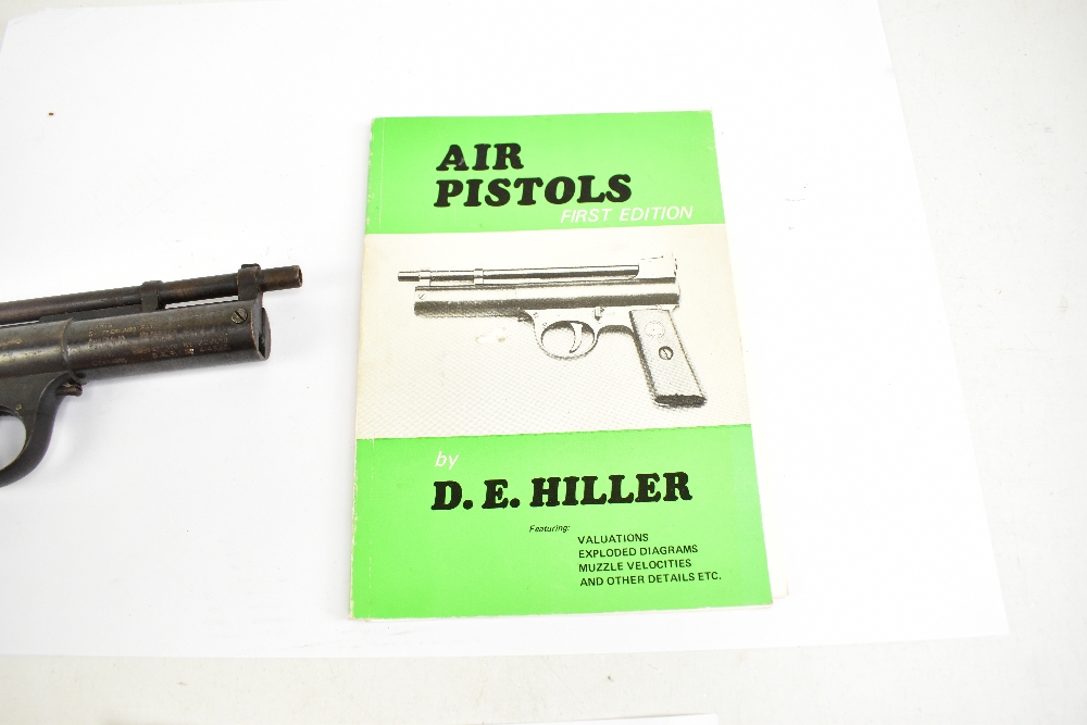 WEBLEY; a ‘Mk I' .22 air pistol, serial no. 36134, length 21cm, and 'Air Pistols', first edition, by - Image 7 of 7