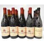 FRANCE; fifteen bottles of Châteauneuf-du-Pape red wine comprising three 1994 Les Terre Blanches,