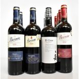 SPAIN; thirteen bottles of red wine comprising Beronia 2007 Reserva Rioja, five 2013 Tempranillo