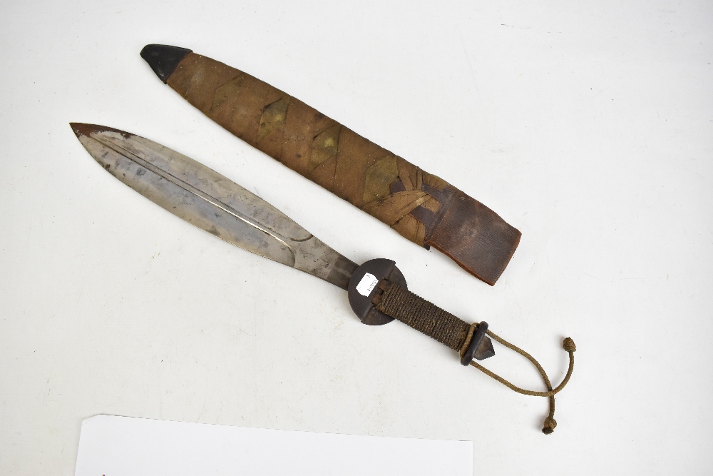 A WWI Welsh trench fighting knife with typical swollen blade, after the model designed by Felix - Image 2 of 11