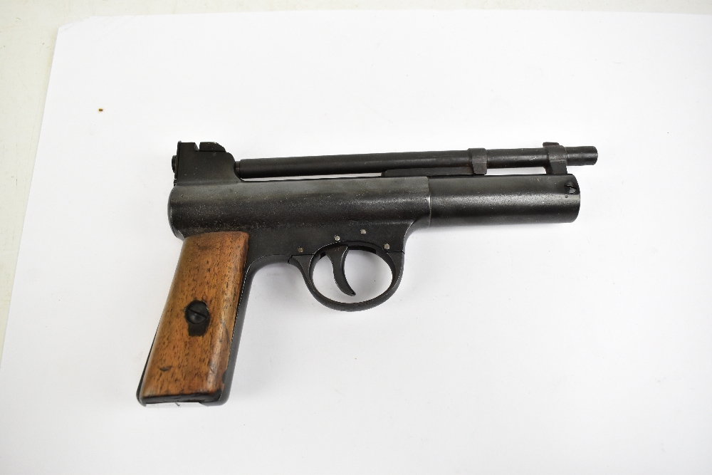 WEBLEY; a ‘Mk I’ .22 air pistol, length 21.5cm. Additional InformationHeavy wear/rusting and - Image 2 of 4