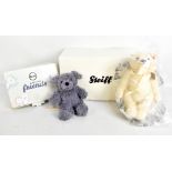 STEIFF; two boxed teddy bears comprising No.24 Memories MBI with heart shaped tag featuring verse,