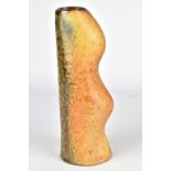 RANDY CARLSON; an altered wood fired stoneware vase, incised signature, height 23cm. Provenance: