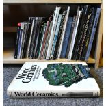 A collection of books and pamphlets on British and World studio ceramics.