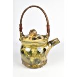 JEAN-NICOLAS GERARD (born 1954); a slipware teapot with willow handle and sgraffito and finger