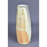 SUSANNE LUKACS-RINGEL (born 1963); a faceted wood fired porcelain vase, impressed SL mark, height
