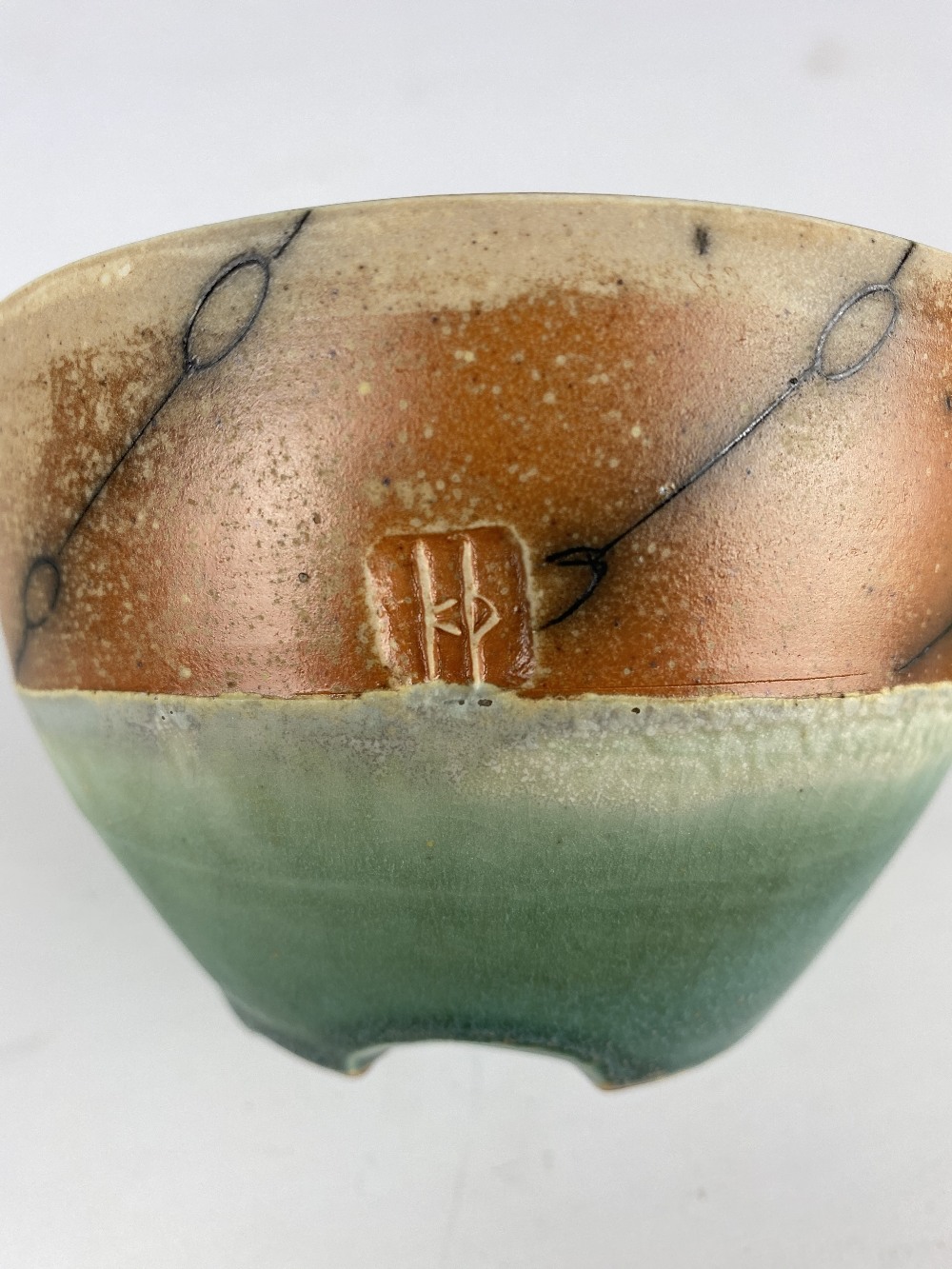 KARL BORGESON; a stoneware teapot and bowl and cover, impressed KB mark to bowl, tallest 16.5cm (2). - Image 10 of 10