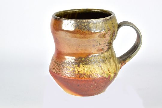 HEIDI BLETT; a wood fired stoneware mug, incised signature, height 12.5cm. Provenance: Purchased - Image 1 of 6