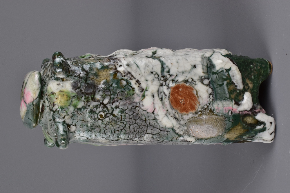 STEPHEN FREEDMAN; a lugged square stoneware jar and cover with abstract decoration, height 23cm. - Image 2 of 8