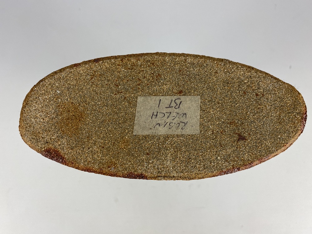 ROBIN WELCH (1936-2019); an oval stoneware bottle form, impressed RW mark, height 32cm. (D) - Image 6 of 7