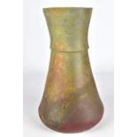 CHRIS CAMPBELL; a tapered wood fired stoneware vase, height 26.5cm. Campbell is based in Austin,