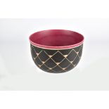 VIBEKE FISCHER (born 1944); a small porcelain bowl with diamond pattern, painted VF mark and dated