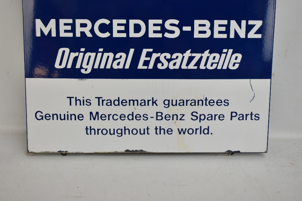 MERCEDES-BENZ; an 'Original Ersatzteile' enamelled advertising sign for genuine Mercedes-Benz - Image 4 of 5