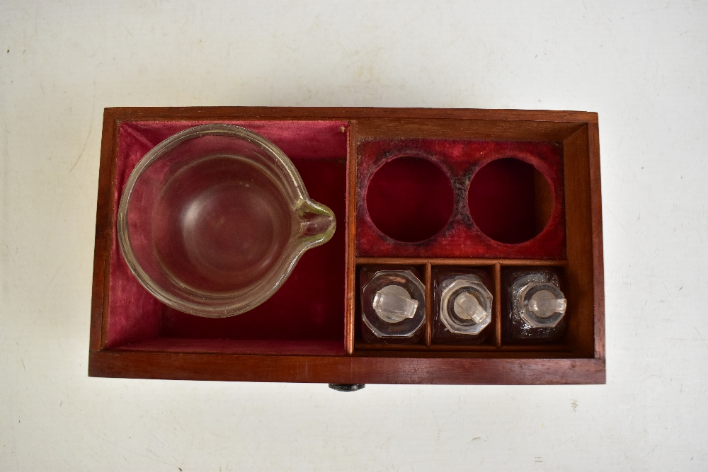 An early 19th century mahogany cased apothecary cabinet, the two hinged doors enclosing a part - Image 2 of 6