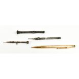 WAHL EVERSHARP; a boxed propelling pencil and three further silver propelling pencils (4).Additional