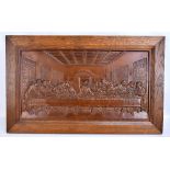 COALBROOKDALE; a late 19th century cast bronze plaque, 'The Last Supper', signed verso, set within