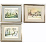 HELEN LAYFIELD BRADLEY MBE (1900-1979); three pencil signed prints, including 'Going Alone in the