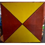 A vintage painted wooden hoopla game and related equipment.Additional InformationPlease refer to