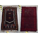 A Western Afghanistan prayer rug, Adraskan region, 127 x 106cm, and a ‘Dr I-Gazi’-type example