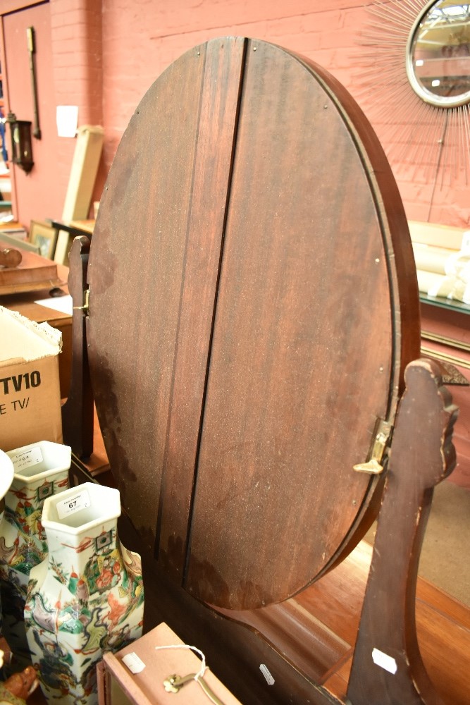 A Victorian mahogany dressing table with oval mirror above arrangement of seven drawers, the - Image 7 of 7