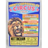 A Chipperfield's Circus poster for 1981 and 1982, 45 x 31.5cm.Additional InformationCentral fold,