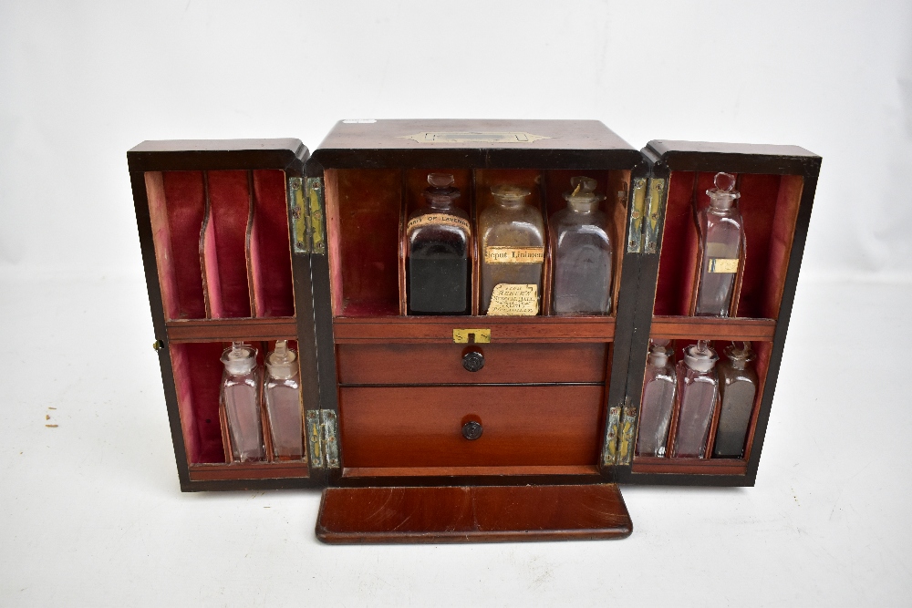 An early 19th century mahogany cased apothecary cabinet, the two hinged doors enclosing a part - Image 4 of 6