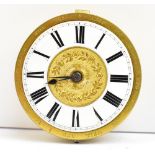 J SHARPE OF BAWTRY; a 19th century fusée pocket watch movement, the outer rim with inscribed
