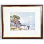 UNATTRIBUTED; watercolour, harbour scene, indistinctly signed lower right (possibly Ray Barnard),