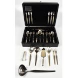 ARTHUR PRICE; a stainless steel canteen of cutlery fitted in original case.