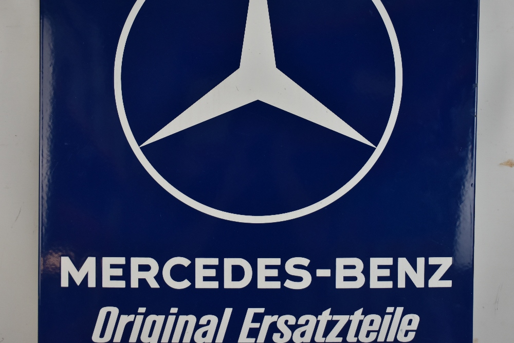 MERCEDES-BENZ; an 'Original Ersatzteile' enamelled advertising sign for genuine Mercedes-Benz - Image 3 of 5