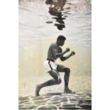 FLIP SCHULKE; an artist's proof black and white photograph, 'Cassius Clay training in a pool, 1961',