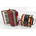 GALOTTA; a German concertina and a miniature piano accordion, both fitted in card boxes (2).