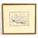 PHILIP WILSON STEER OM (1860-1942); watercolour, 'Sky Study with Foot Bridge', unsigned, inscribed