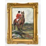 AFTER SIR ALFRED JAMES MUNNINGS (1878-1959); pastels and chalks, 'Huntsman', bearing initials