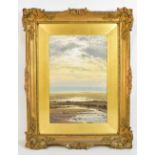 KNIGHT; watercolour, coastal scene, signed and dated 1900 lower left, 37 x 24.5cm, in ornate frame.
