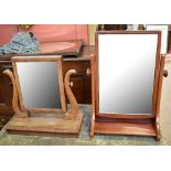 G-PLAN; a teak swing mirror, 57 x 39cm, and a Victorian mahogany example (2). Additional
