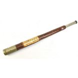 EMANUEL OF PORTSEA; a Victorian single drawer telescope with stitched leather body and divisional