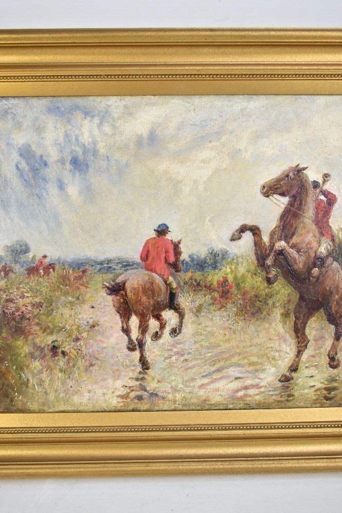 HENRY MEASHAM R.C.A. (1844-1922); oil on canvas, hunting scene, signed and bearing Jays Fine Art - Image 4 of 7